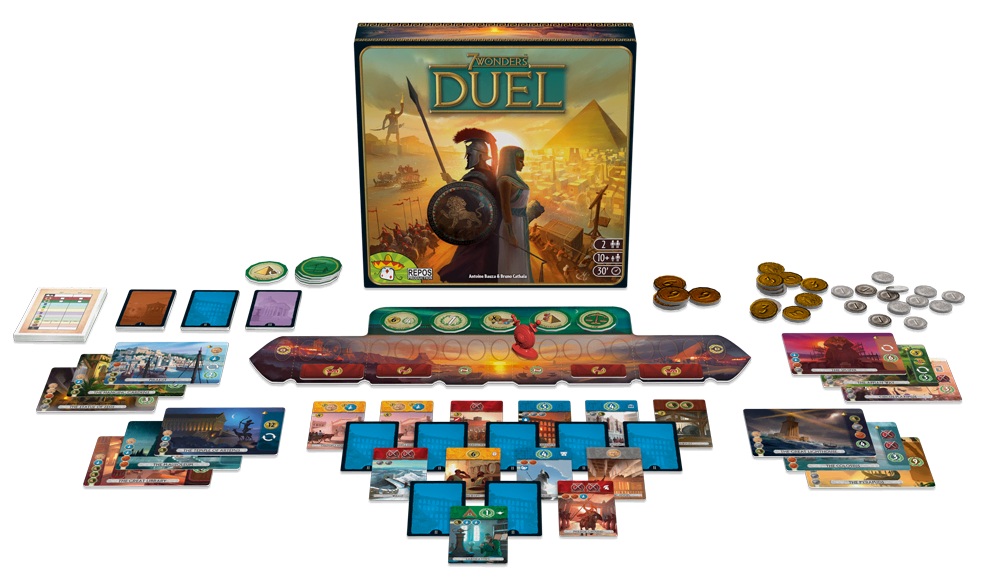 7 wonders duel: juego de mesa para dos jugadores